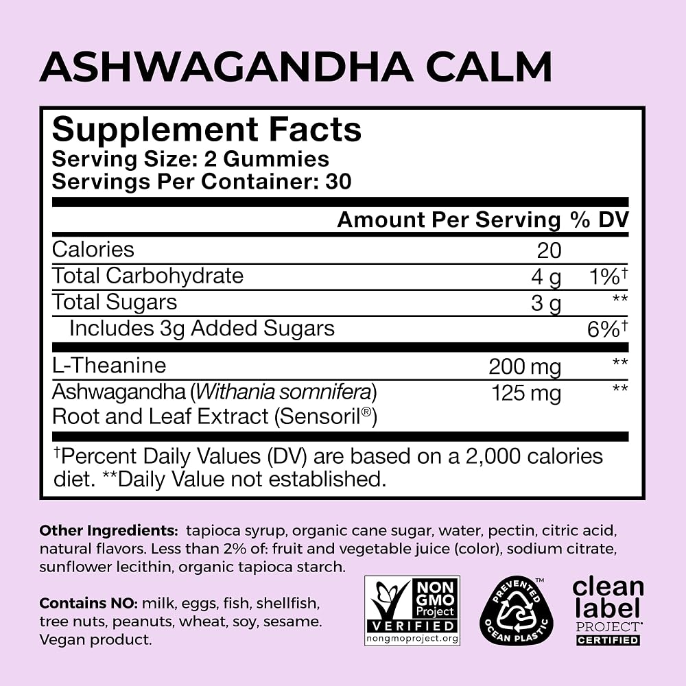 HUM Calm Ashwagandha Gummies with L-Theanine, Mixed Berry - 60 Gummies - image 5