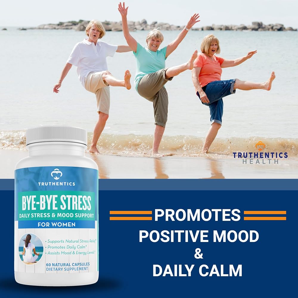 TRUTHENTICS Bye-Bye Stress Support Supplement for Women - 60 Capsules - image 5