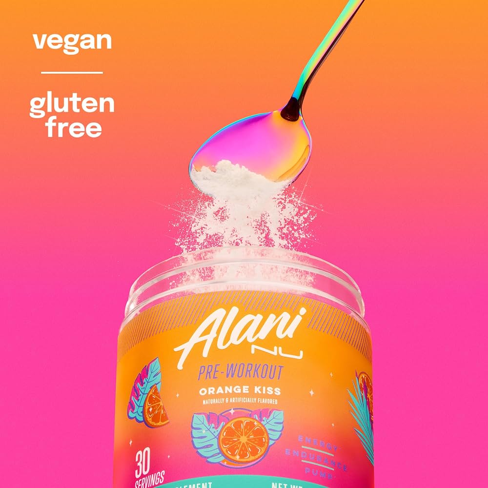 Alani Nu Pre-Workout Powder Orange Kiss Energy Boost - 30 Servings - image 7
