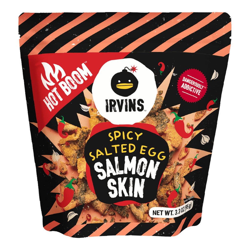 Irvins Hot Boom Salted Egg Salmon Skin Chips - 3.3 oz