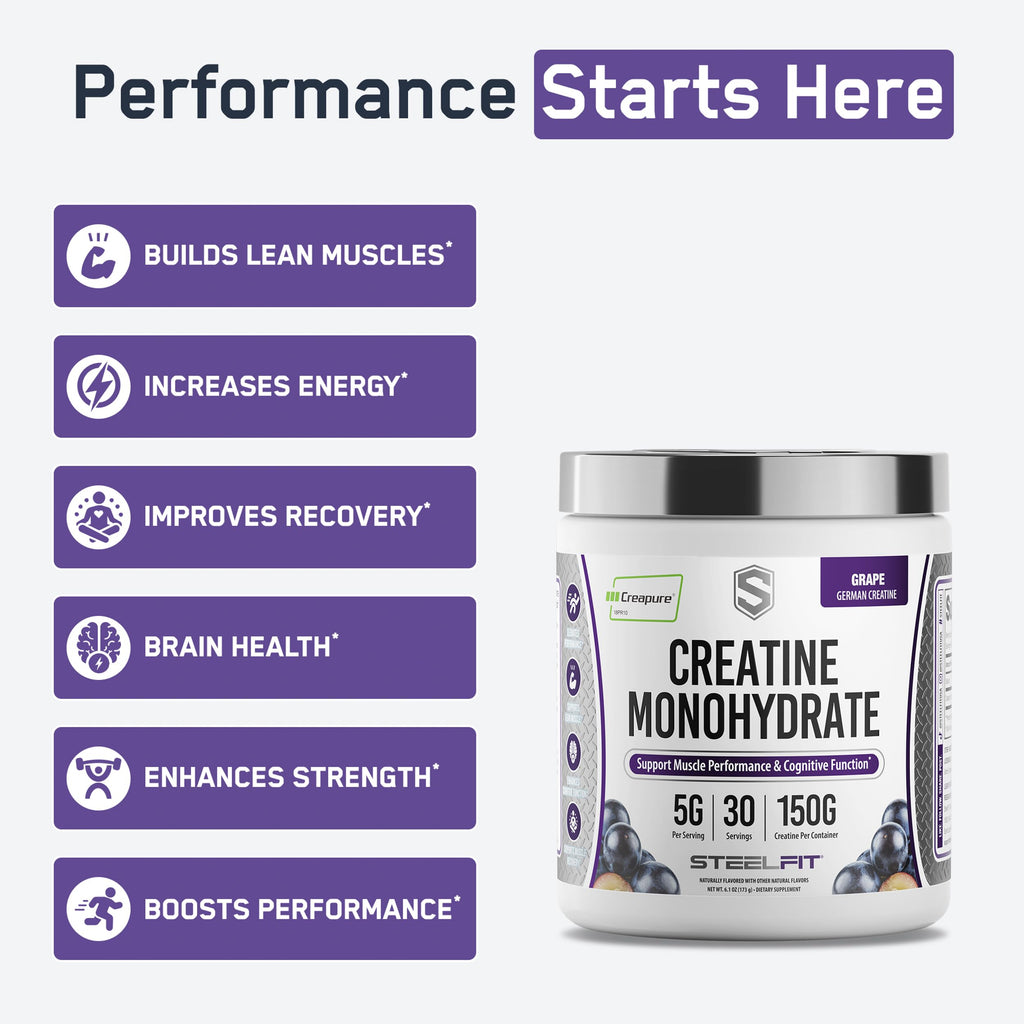 SteelFit Creapure Pure Creatine Monohydrate Powder