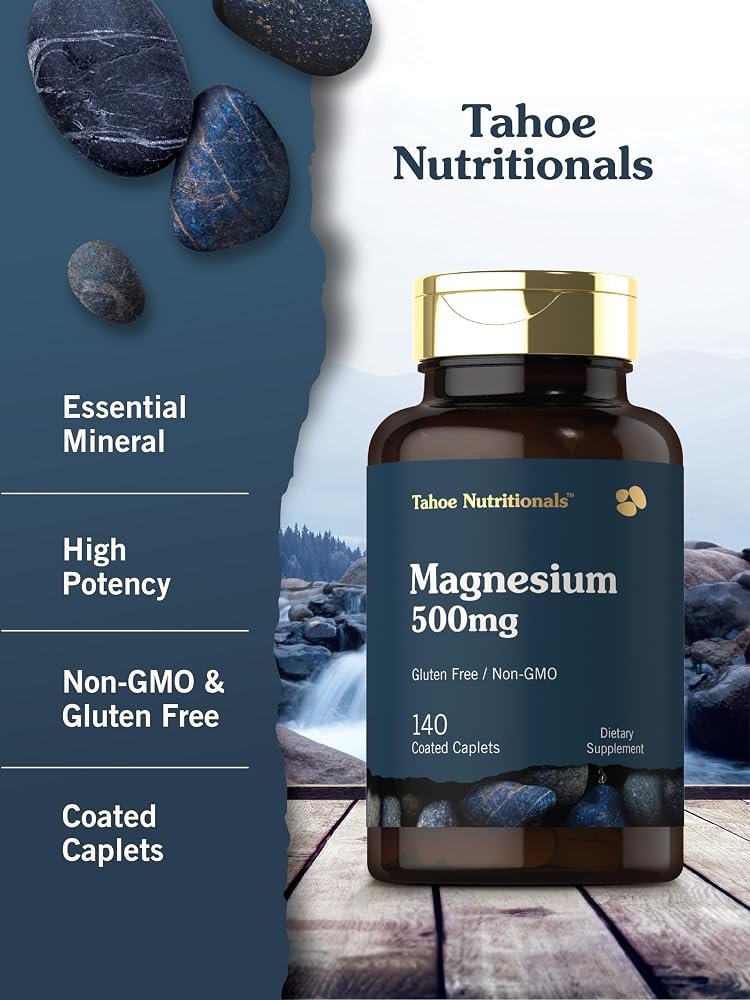 Tahoe Nutritionals Magnesium 500mg - 140 Coated Caplets - image 4