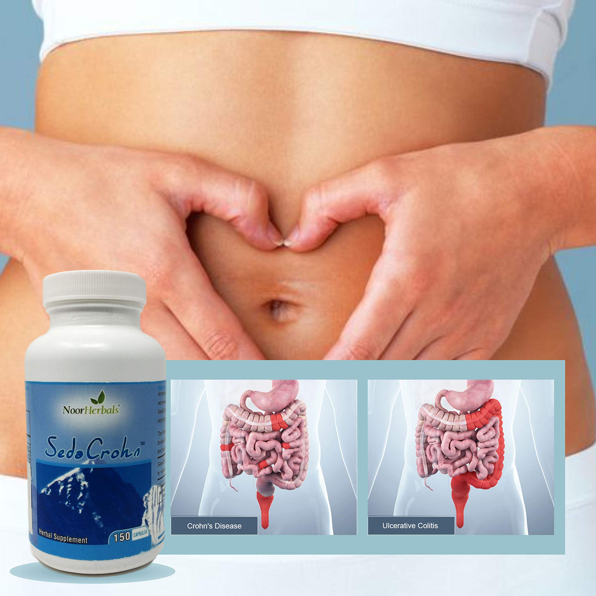 NoorHerbals SedaCrohn Herbal Supplement - 150 Capsules - image 5