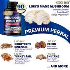 Organic Cadane Mushroom Complex 13-in-1 - 90 Vegetarian Capsules - image 3