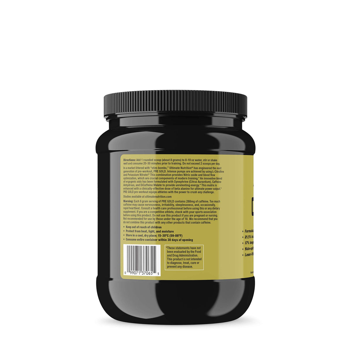 Ultimate Nutrition Pre Gold Blue Raspberry Pre-Workout Powder - 30 Servings - image 3