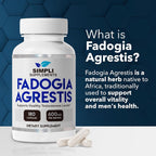 Simpli Supplements Fadogia Agrestis 600mg Testosterone Support - 180 Capsules - image 3