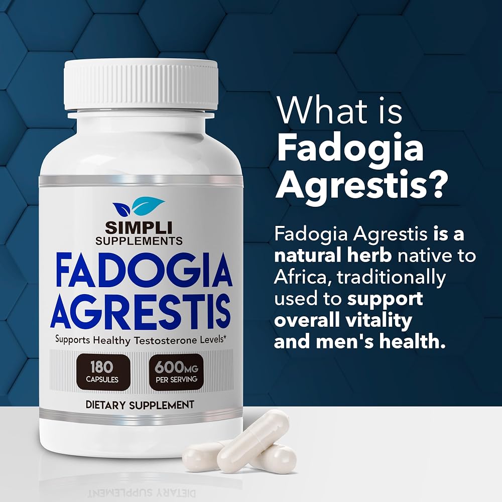 Simpli Supplements Fadogia Agrestis 600mg Testosterone Support - 180 Capsules - image 3