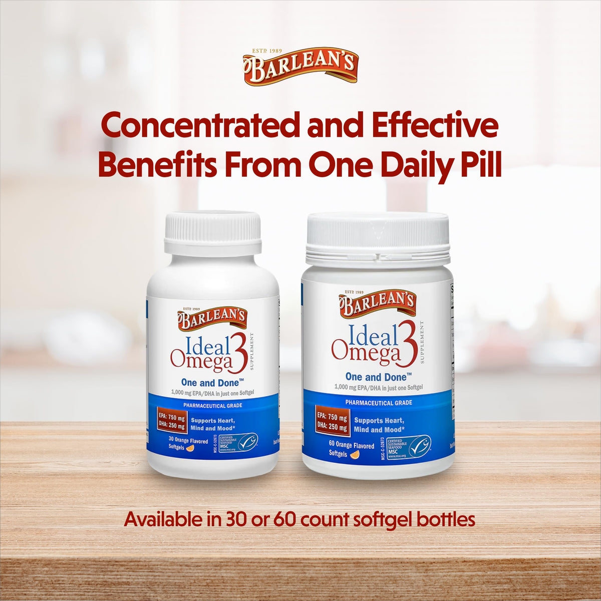 Barlean's Organic Oils Ideal Omega-3 Nutritional Supplement Softgel