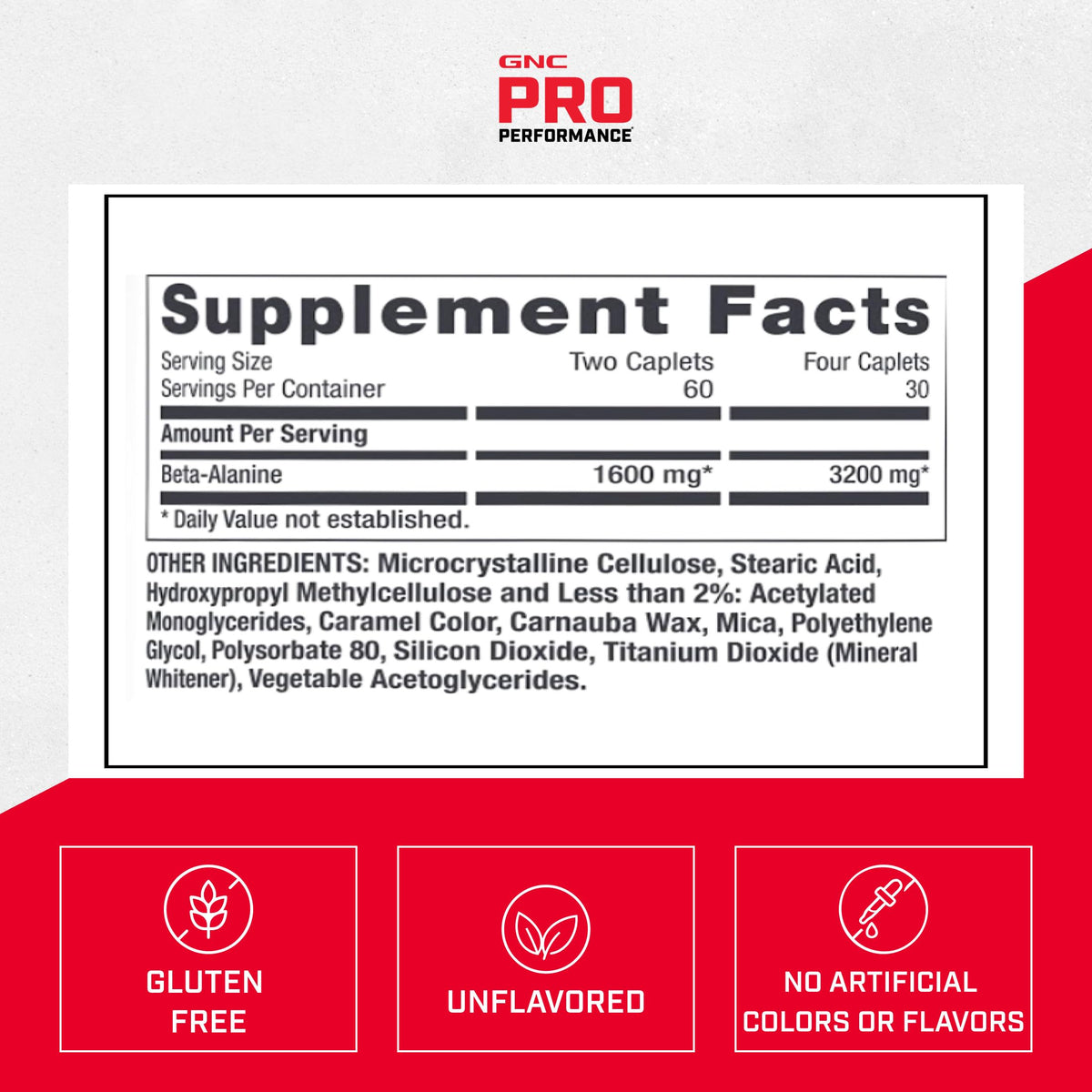 GNC Pro Performance Beta-Alanine - 120 Caplets - image 6