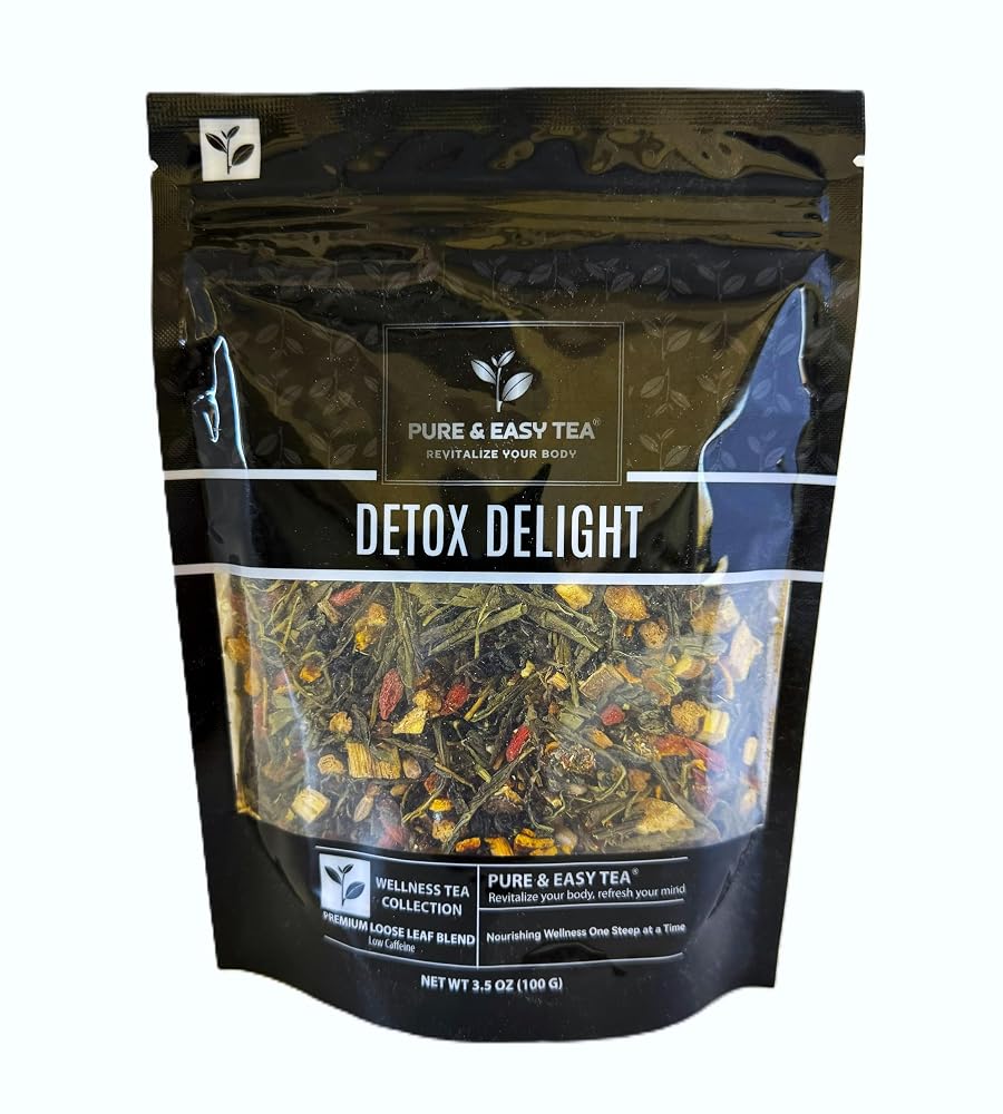 Pure And Easy Tea, Detox Delight Tea for Daily Reset, Whole Leaf