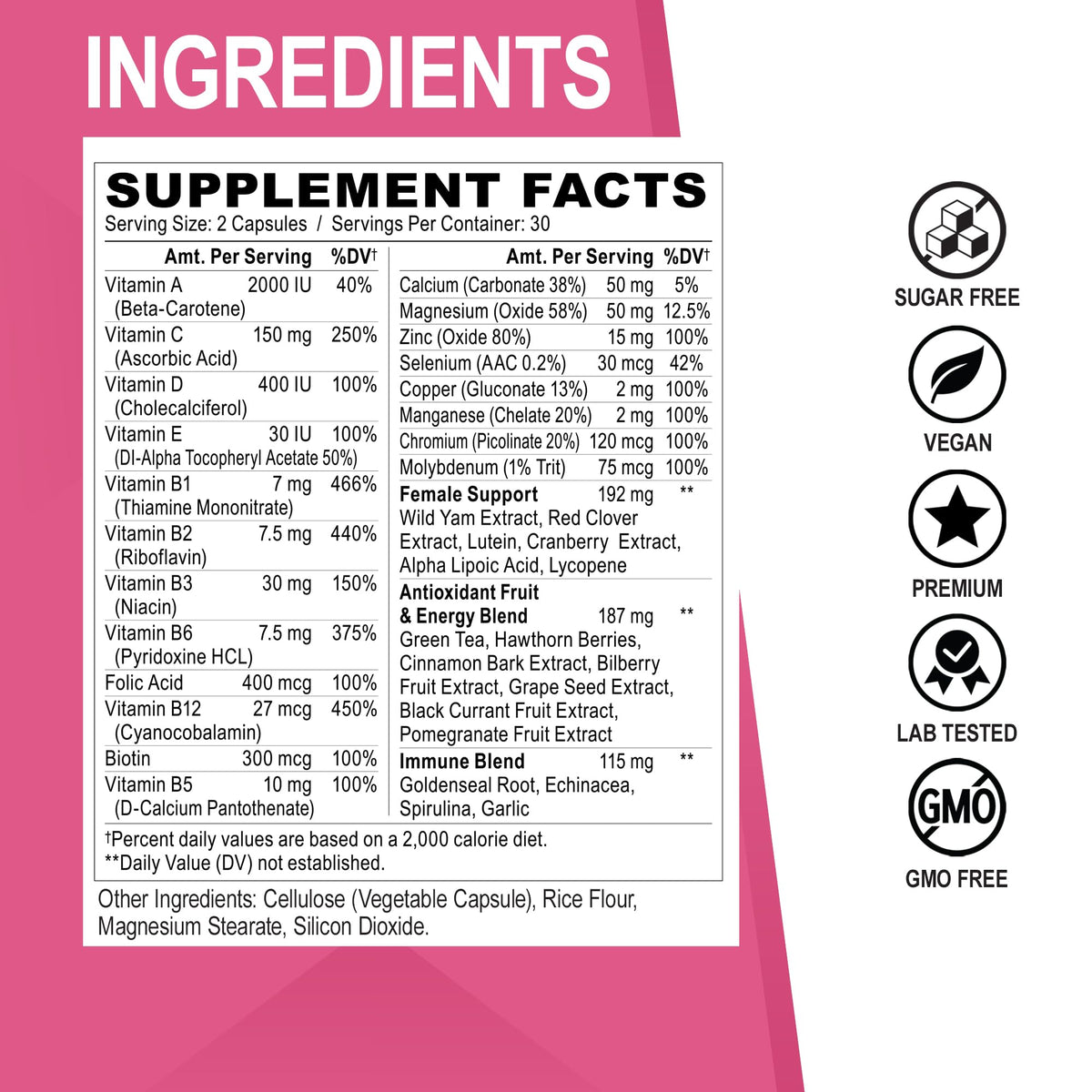 DR. BO Women's Multivitamin for Energy - 60 Capsules - image 6