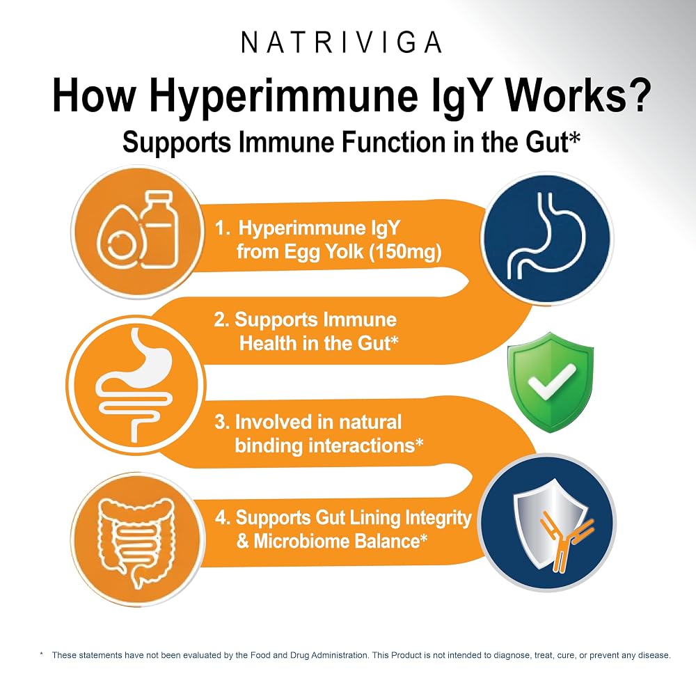 Natriviga Heliclear IgY Hyperimmune Immunoglobulins - 60 Capsules - image 5