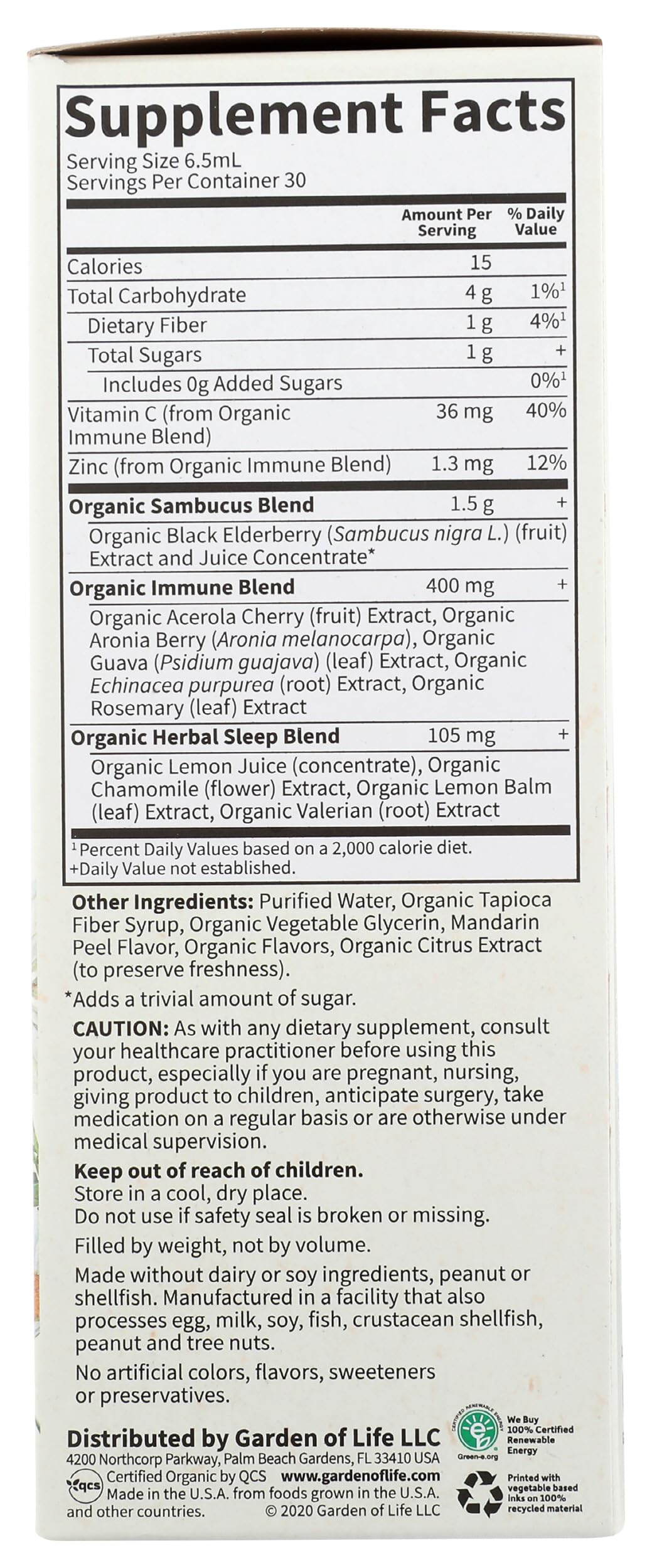 Garden of Life Elderberry Sleep Syrup Immune Support - 6.59 Fl Oz - image 7