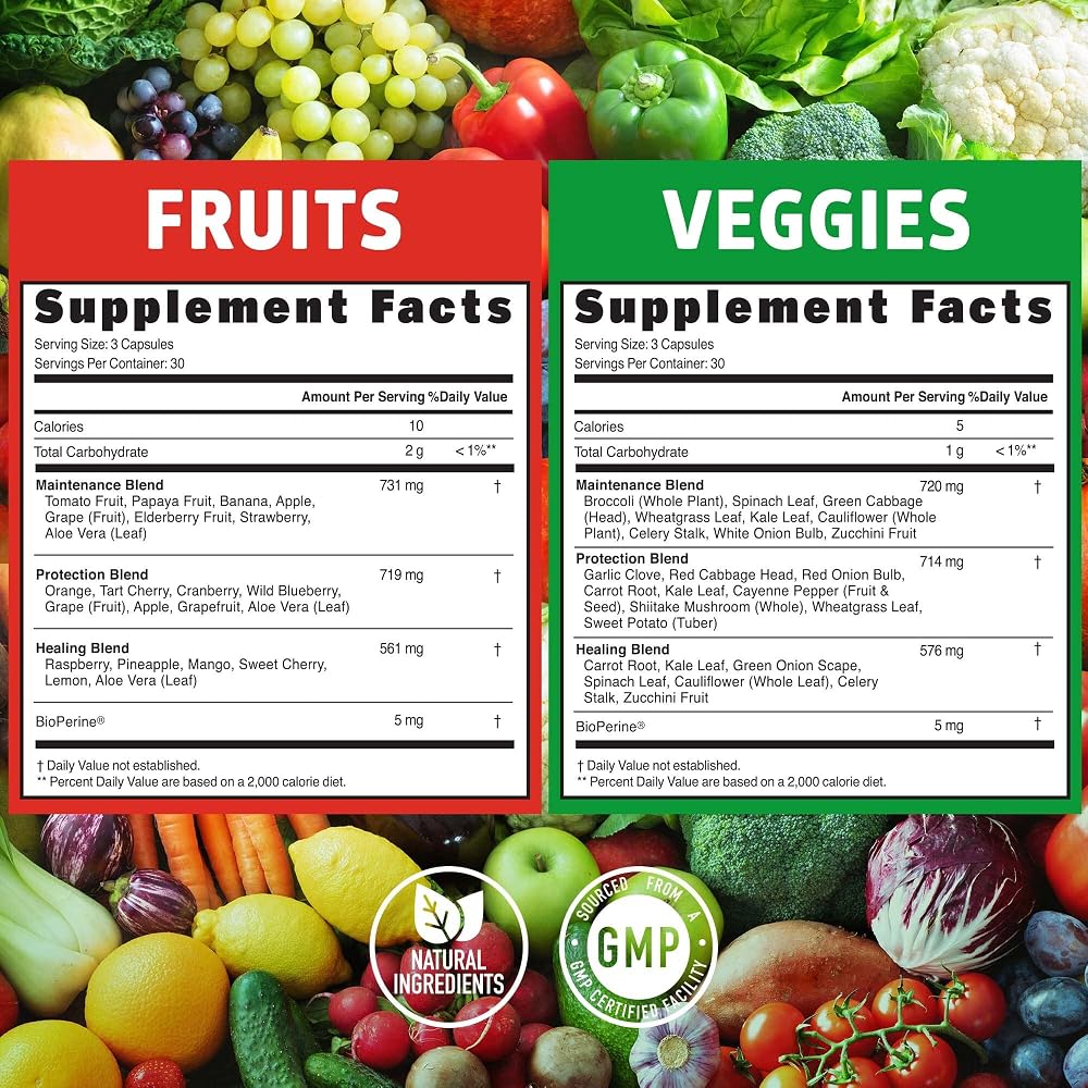 Number One Nutrition Super Fruits & Veggies - 180 Capsules - image 3