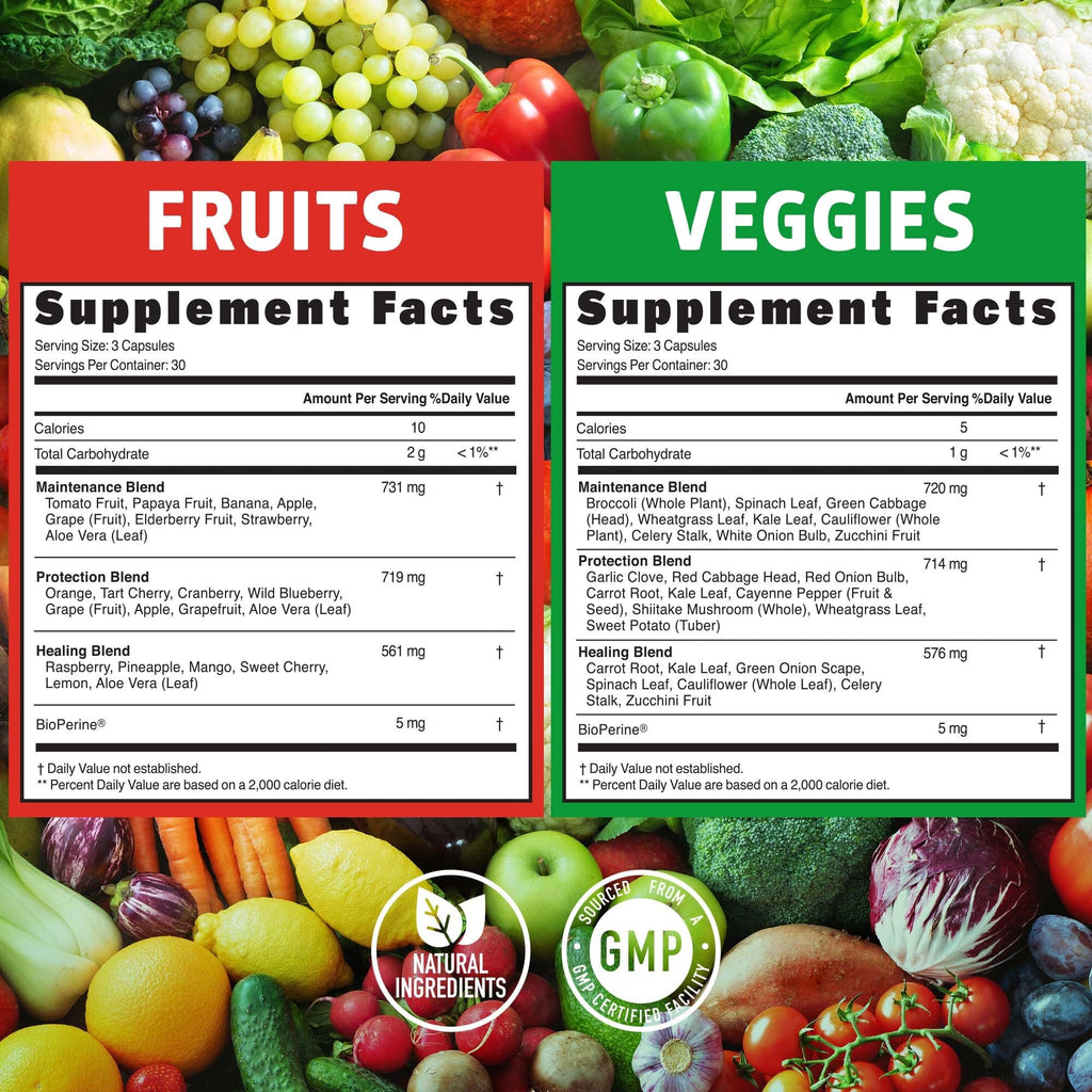 Number One Nutrition Super Fruits & Veggies - 180 Capsules - image 3