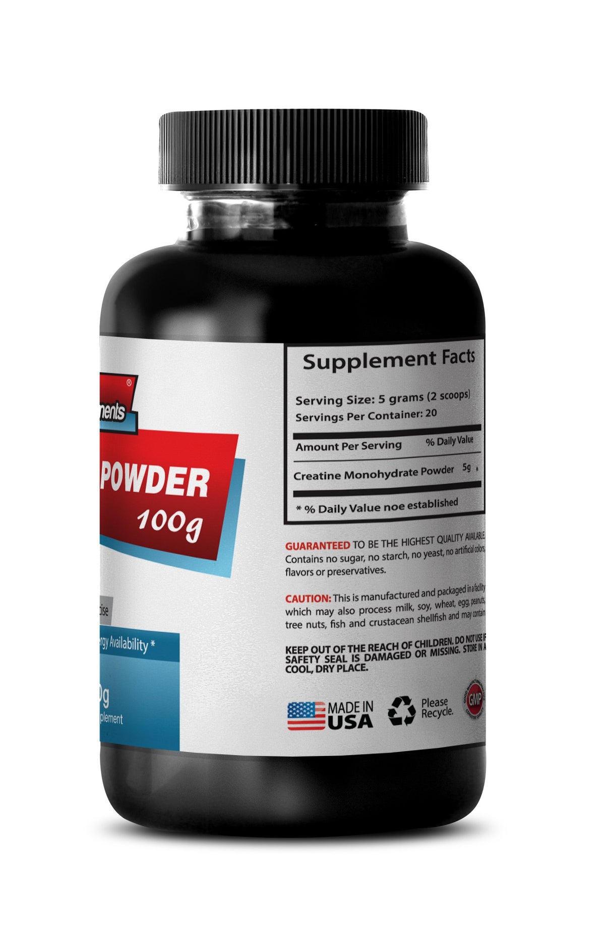 Sport Supplements Creatine Powder for Energy and Stamina - 100g - image 4