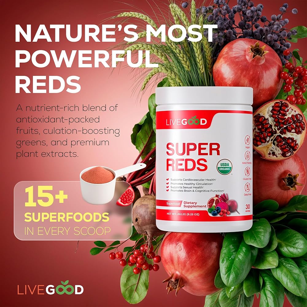 LiveGood Super Reds Organic Superfood Powder - 30 Servings - image 2