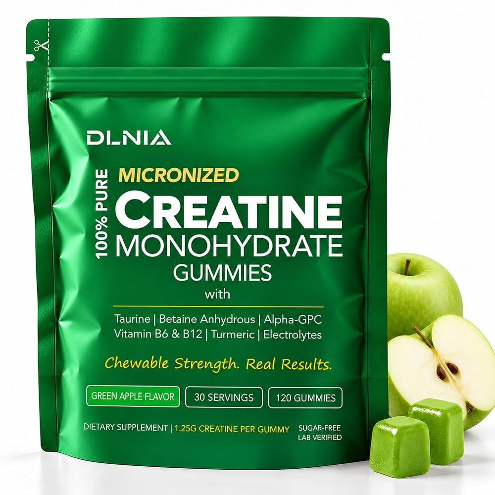 DLNIA Creatine Monohydrate Gummies for Men & Women