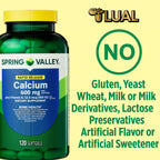 LUAL Spring Valley Calcium 600 mg + Vitamin D3 - 120 Softgels - image 2