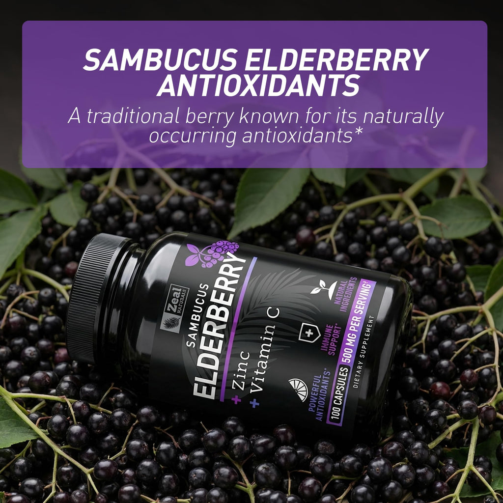 Zeal Naturals Max Strength Elderberry Capsules - 100 Capsules - image 4