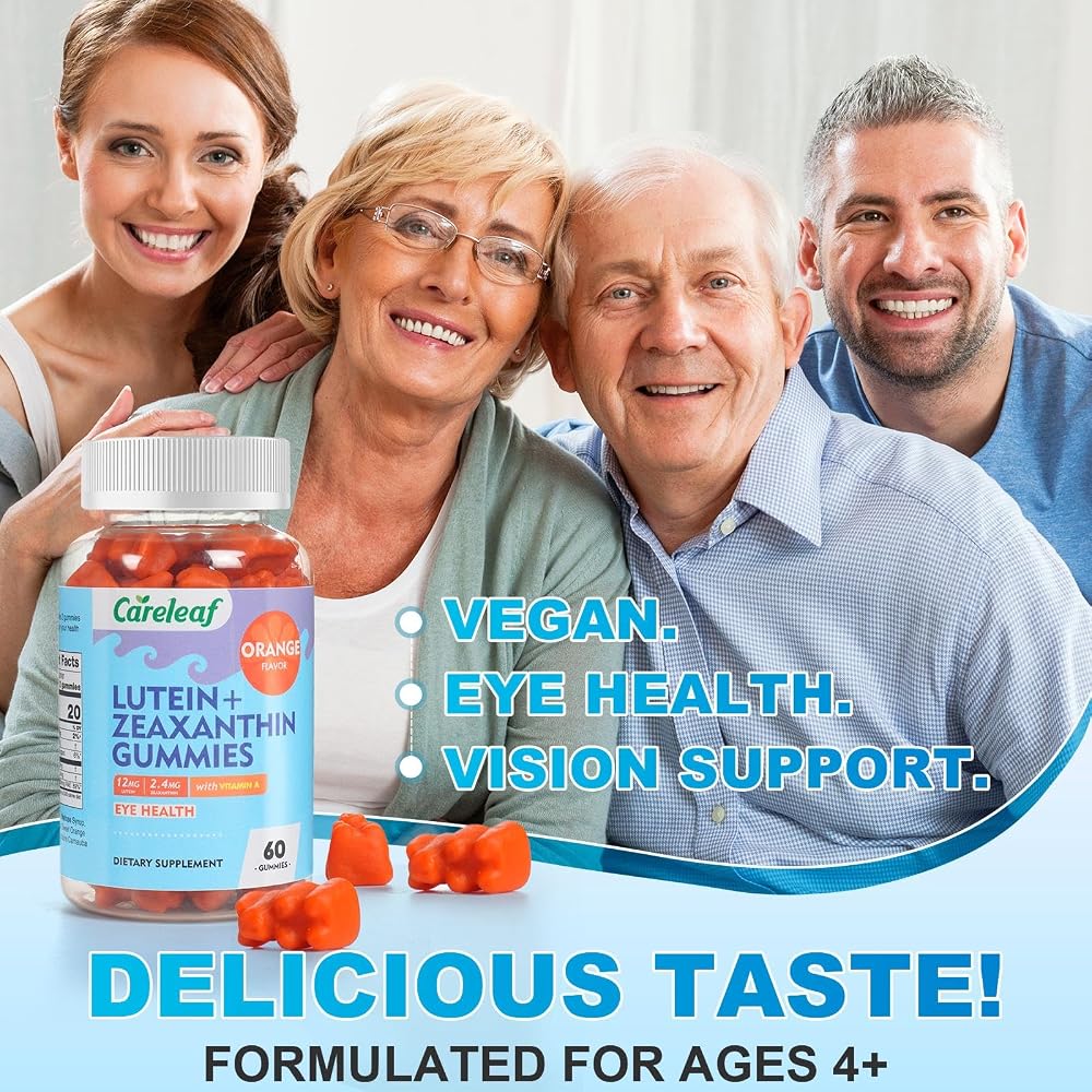 careleaf Vegan Lutein and Zeaxanthin Gummies for Eye Health - 60 Gummies - image 3