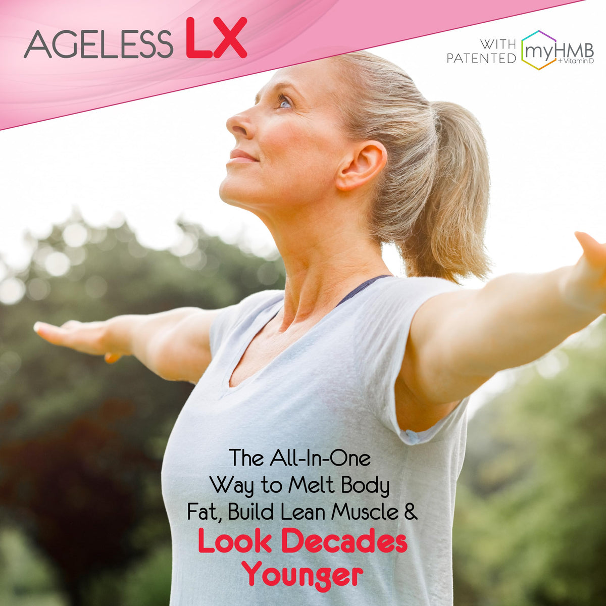 AgelessLX Powder Supplement for Women - with HMB Collagen Enhancer