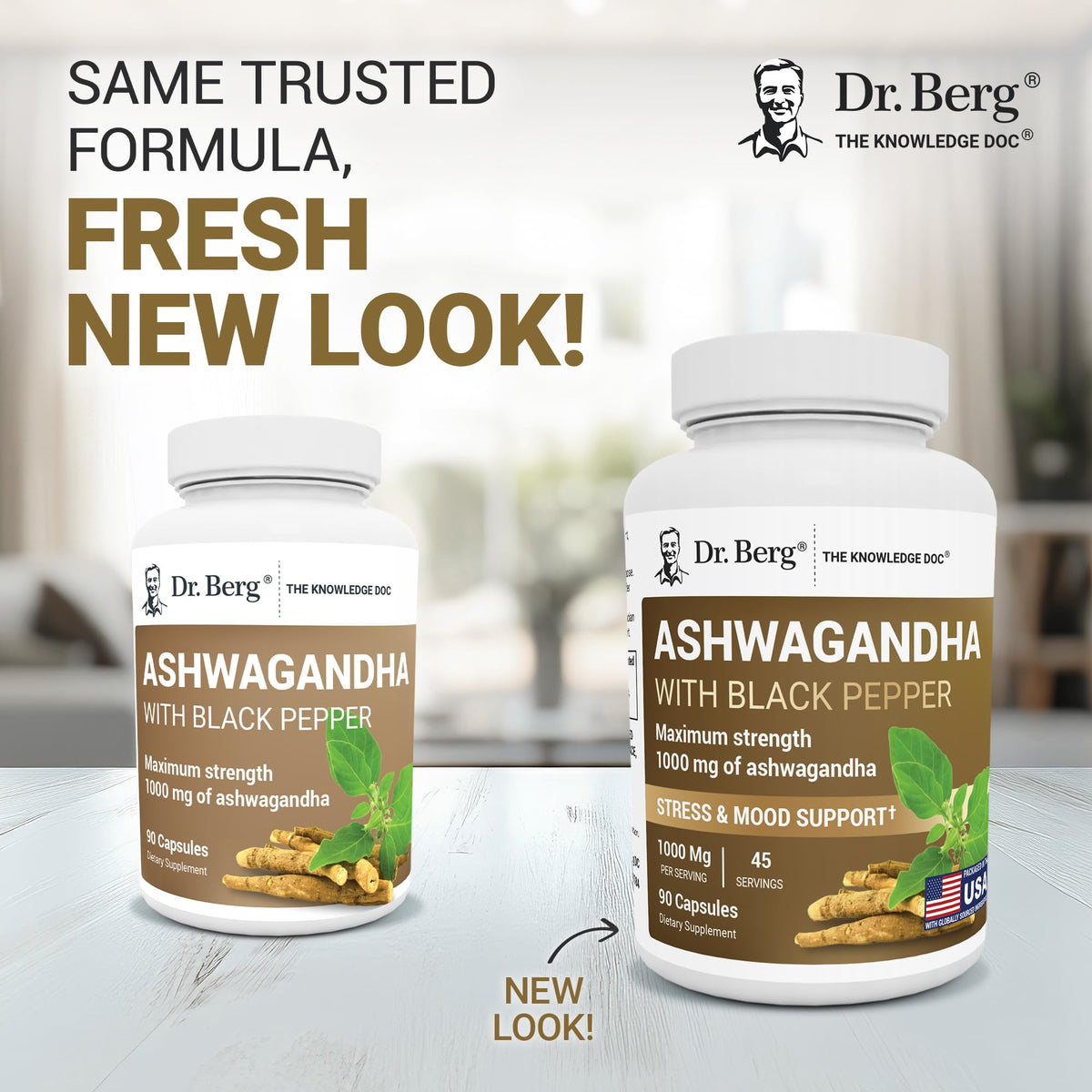 Dr. Berg Ashwagandha Capsules 1000mg with Bioperine - 90 Capsules - image 2