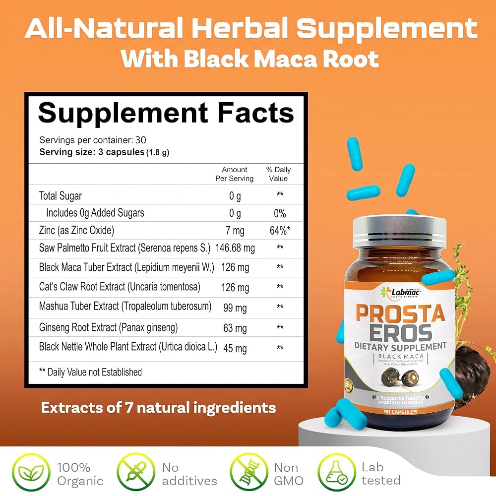 Prosta Eros - ProstaEros- Prostate Support Supplement - 7 Natural