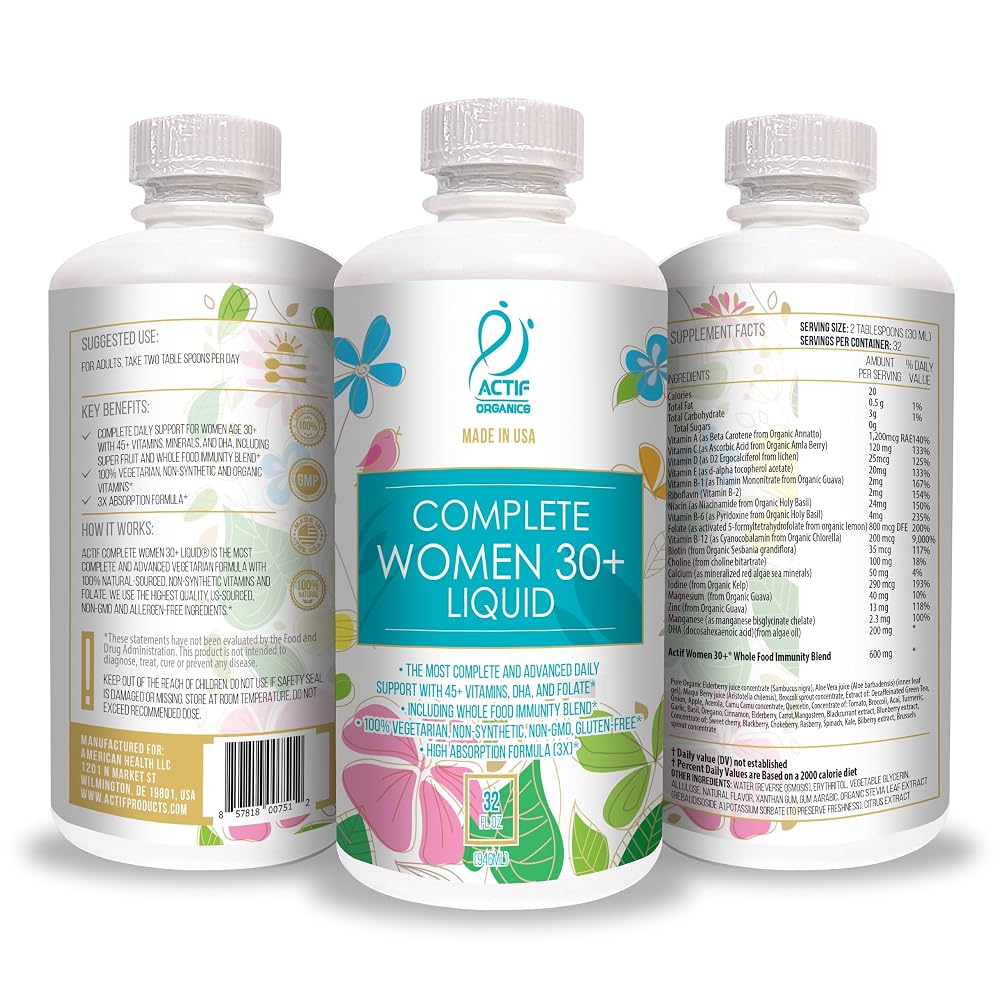 ACTIF Liquid Daily Multivitamin for Women Age 30+ - 32 Fl Oz - image 4