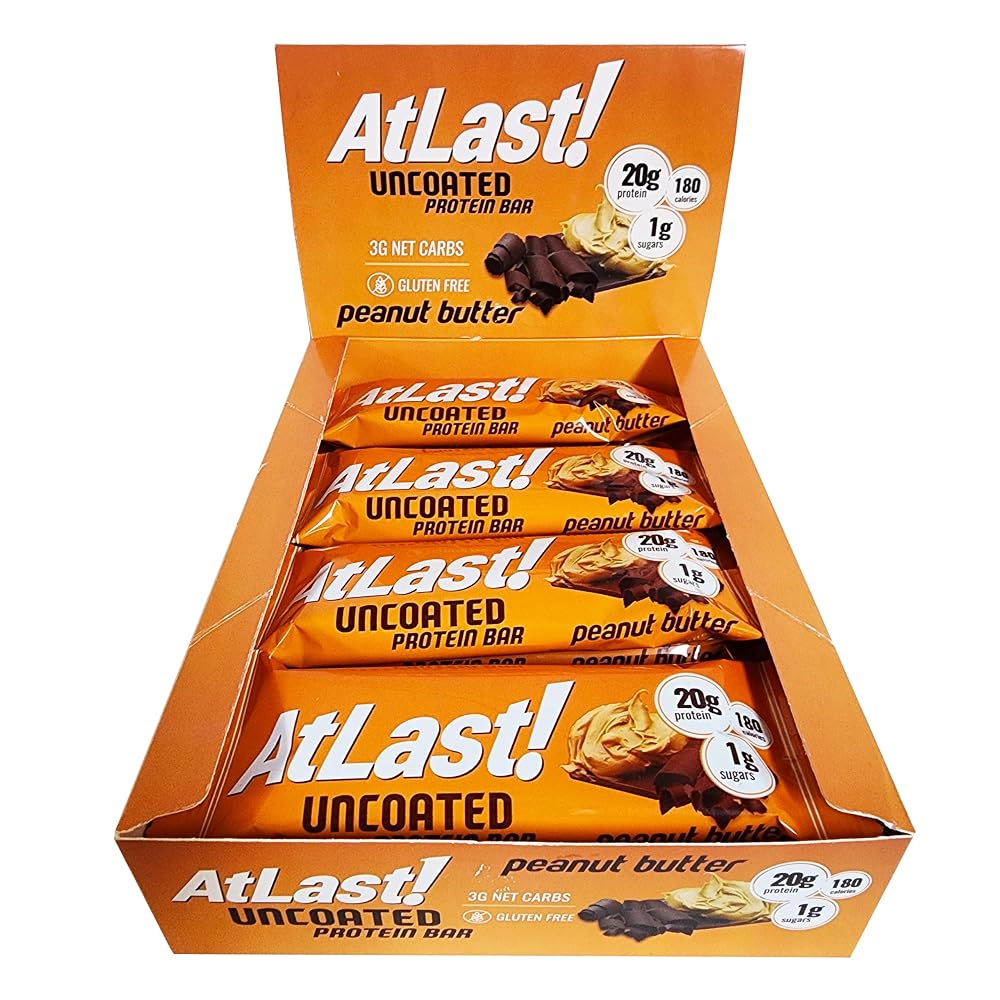 At Last! Peanut Butter Protein Bars - 12 Count