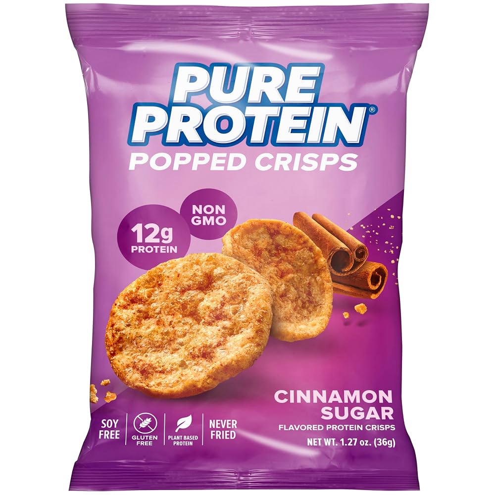 Pure Protein Cinnamon Sugar Popped Crisps 12g Plant-Based - 12 Ct