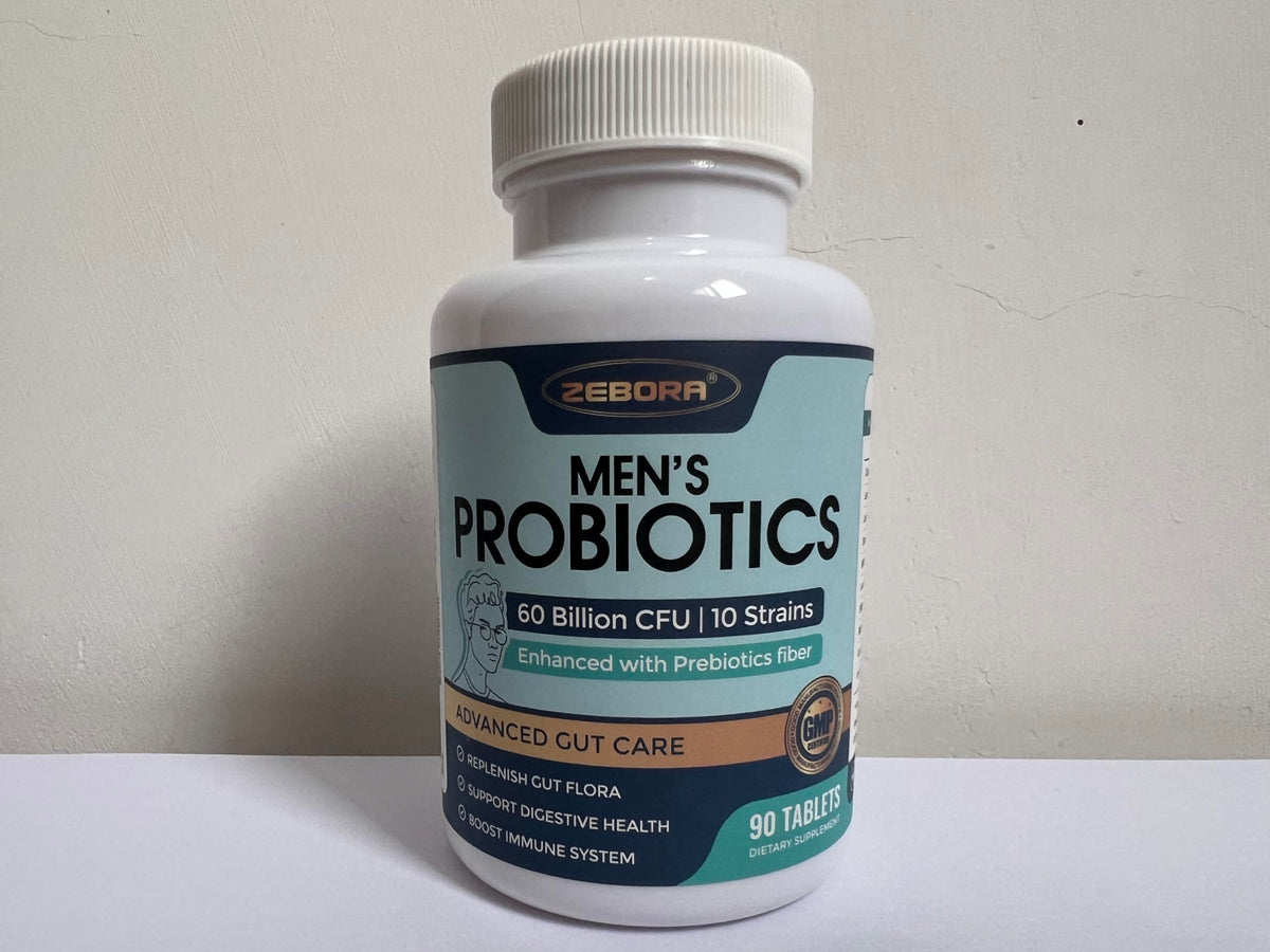 ZEBORA Probiotics for Men Digestive Health 60 Billion CFU - 90 Tablets - image 8