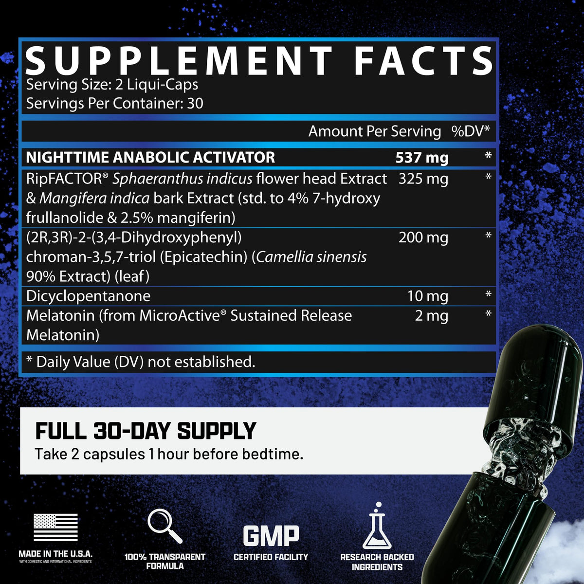 Nutrex Research Anabol PM Nighttime Sleep Support - 60 Capsules - image 4