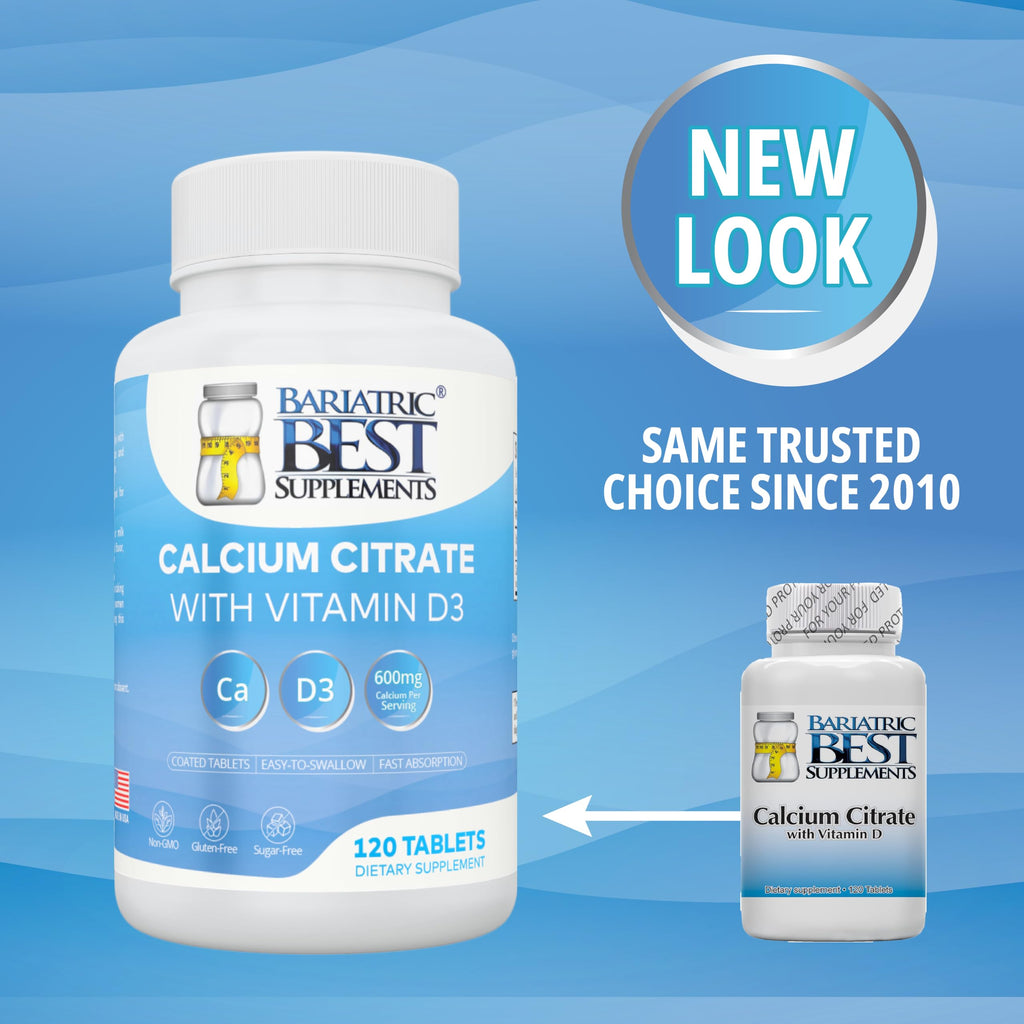 Bariatric Best Calcium Citrate with Vitamin D3 600mg - 120 Tablets - image 2