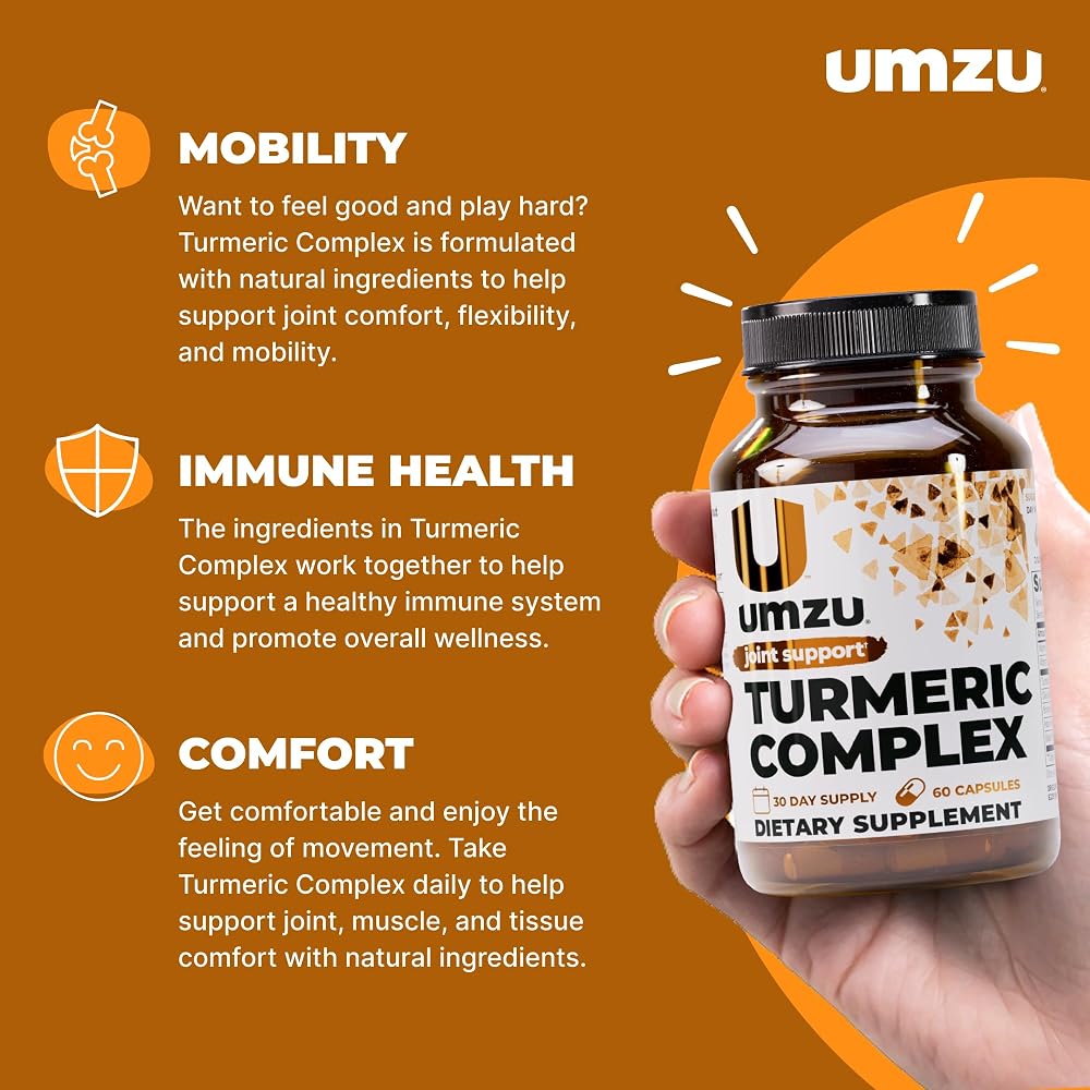UMZU Turmeric Curcumin Supplement Joint Support - 30 Day Supply - image 2