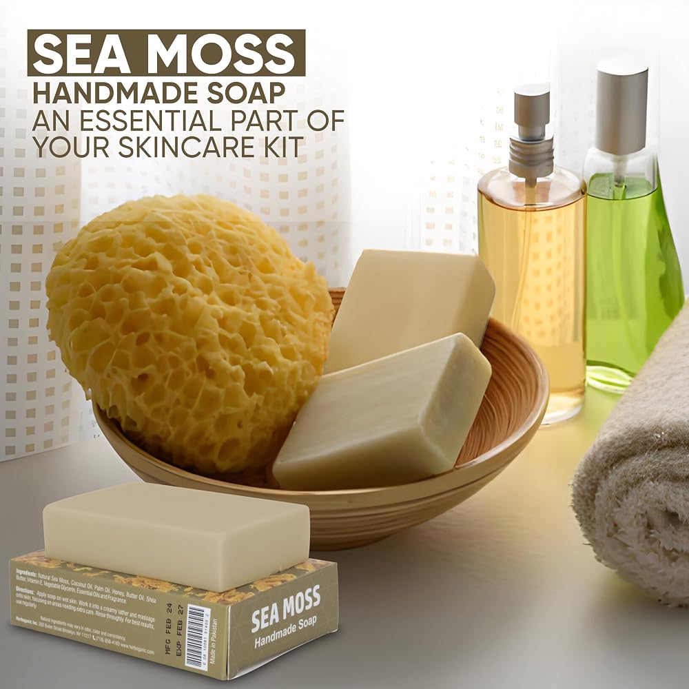 HERBOGANIC Sea Moss Handmade Soap Bar - 100g - image 7