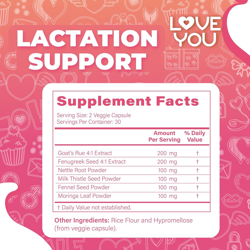 Love You Lactation Support Herbal Milk Booster - 60 Capsules - image 3