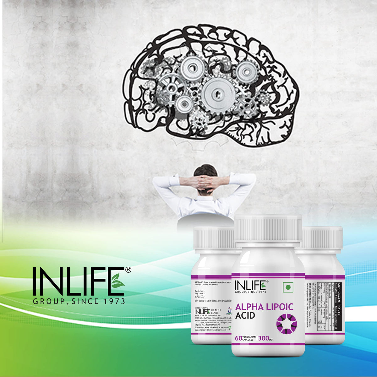 INLIFE Alpha Lipoic Acid ALA Antioxidant 300 mg - 60 Vegetarian Capsules - image 5