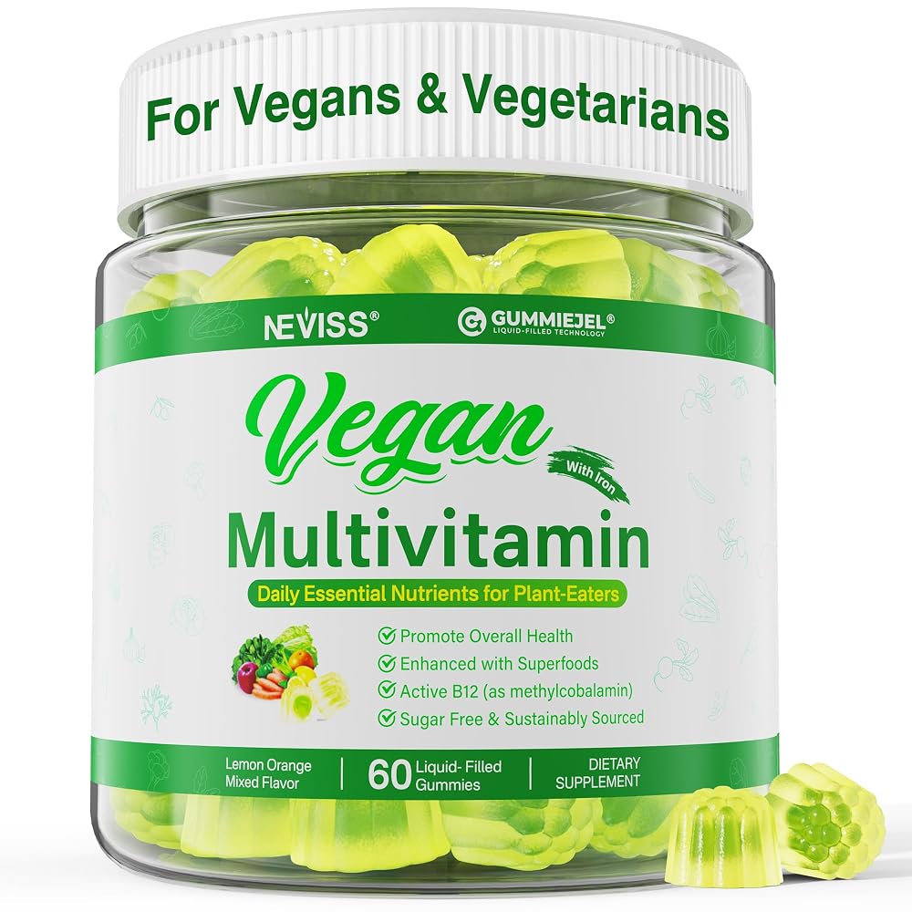 NEVISS Vegan Multivitamin for Women Men with Iron