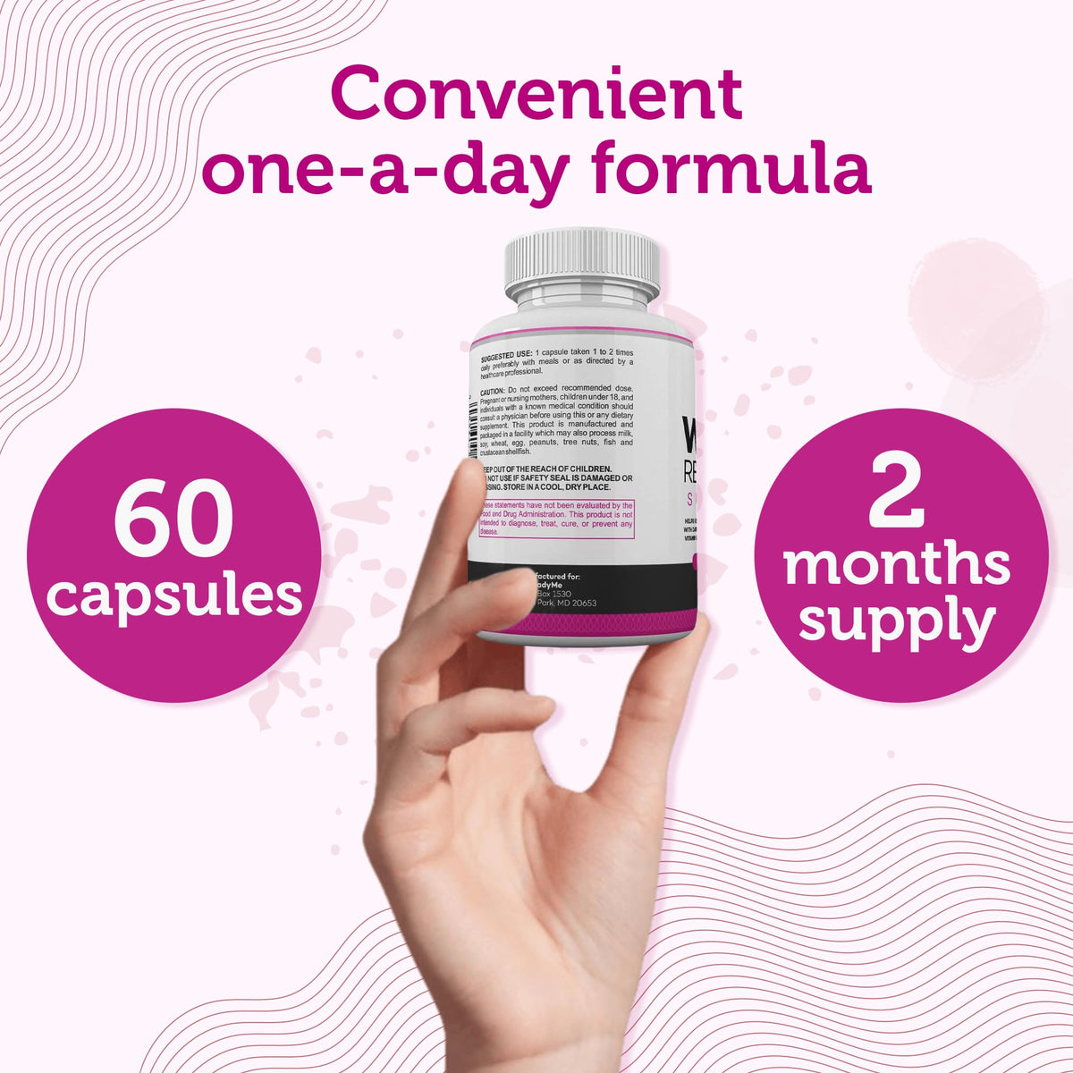 LadyMe Water Retention Pills for Women Bloating Relief - 60 Capsules - image 6