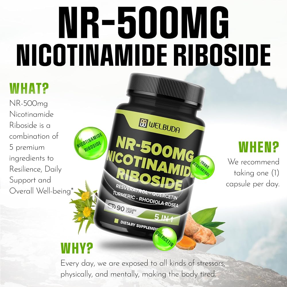 WELBUDA 5in1+ Nicotinamide Riboside Supplement - 90 Capsules - image 5