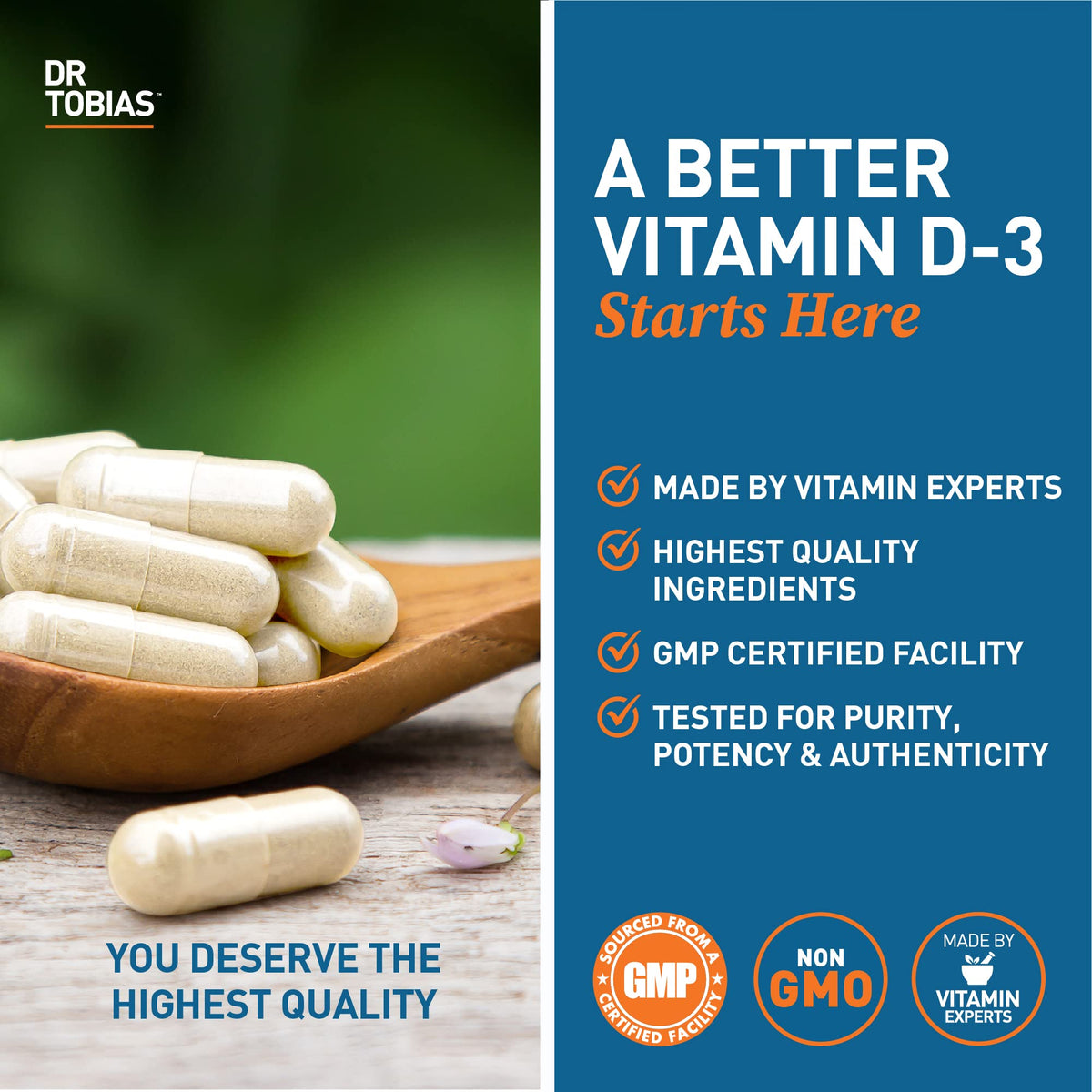 Dr. Tobias Vitamin D3 5000 IU - 90 Capsules - image 6