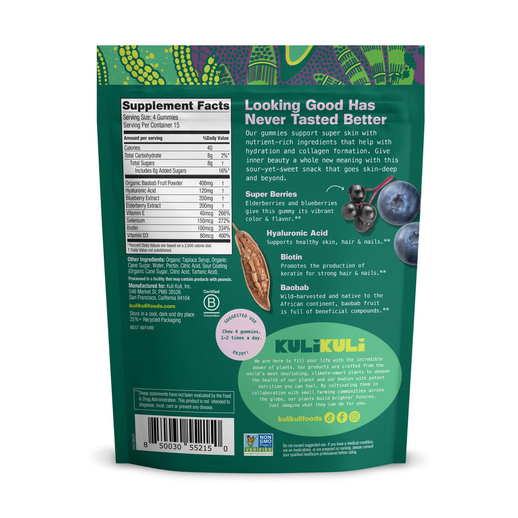 Kuli Kuli Moringa Gummies - Caffeine-Free Energy Supplements