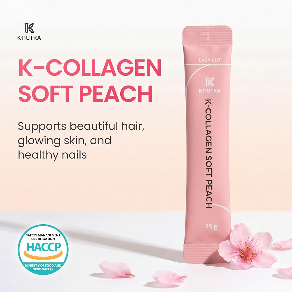 K K·NUTRA K-Nutra K-Collagen Soft Peach Marine Collagen - 30 Sticks - image 2