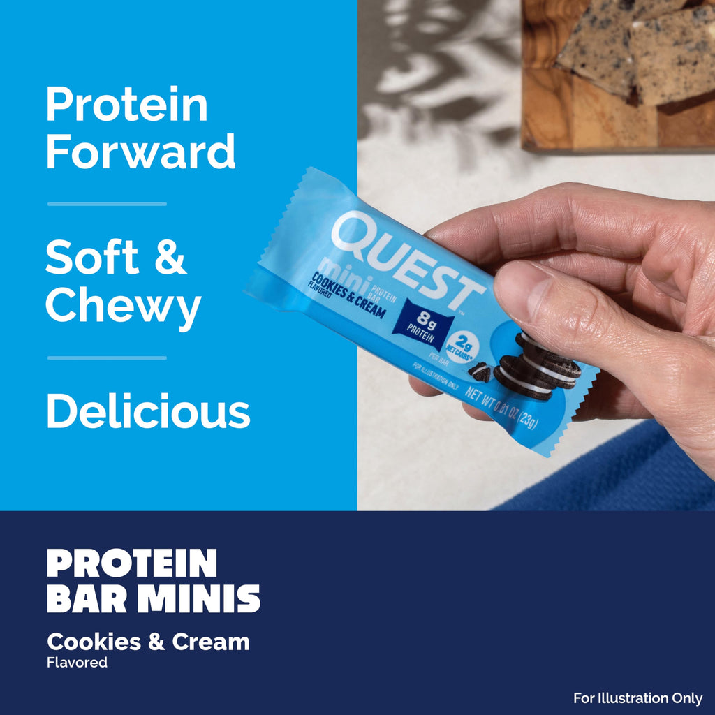 Quest Nutrition Mini Cookies & Cream Protein Bars