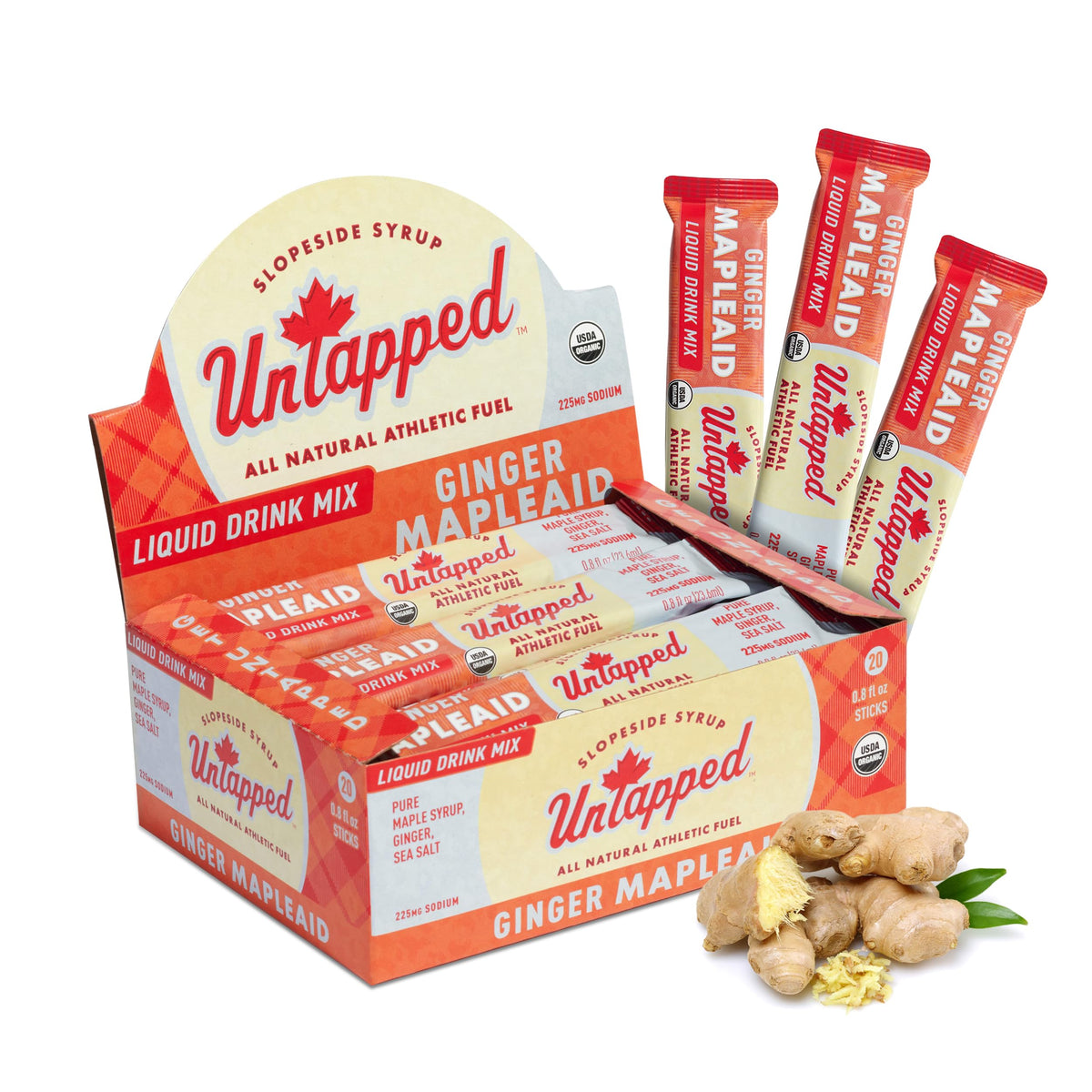 Untapped Ginger Mapleaid Electrolyte Drink Mix - 20 Packets