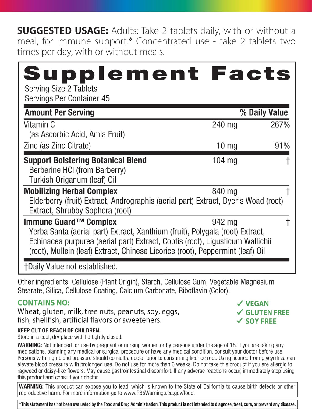 Rainbow Light Counter Attack Immune Defense Support - 90 Tablets - image 2