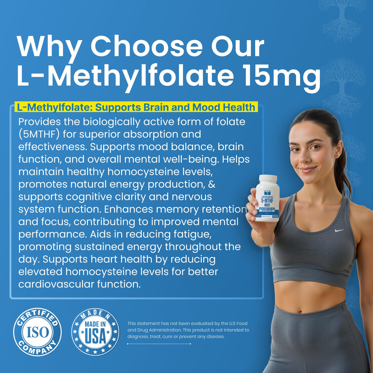 LifeStrength L-Methylfolate 15 mg Supplement - 120 Capsules - image 5