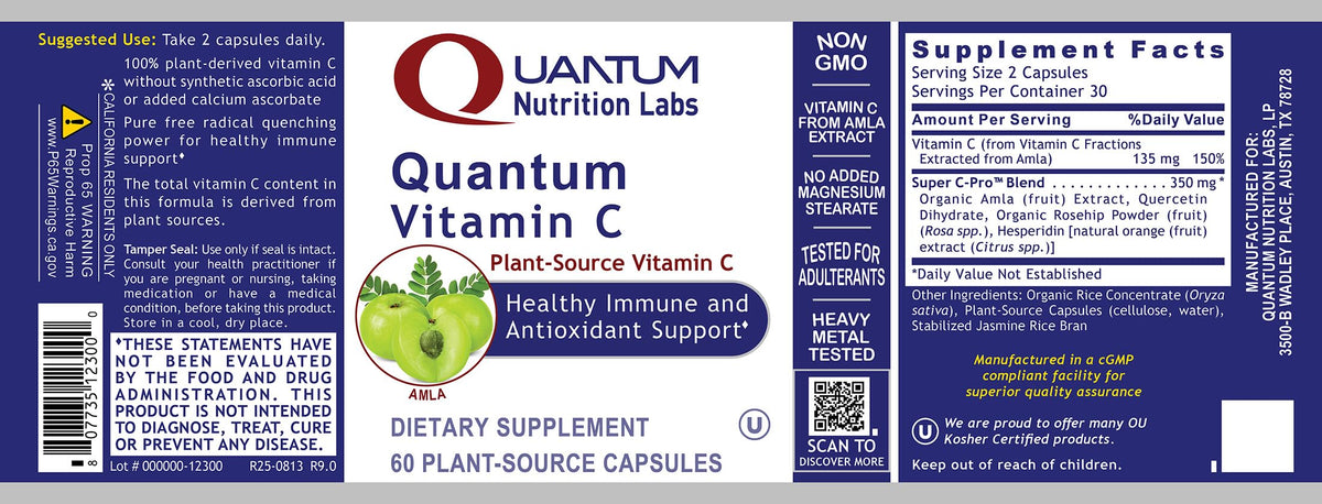 Quantum Nutrition Labs Quantum Vitamin C - 60 Vegan Capsules - image 7
