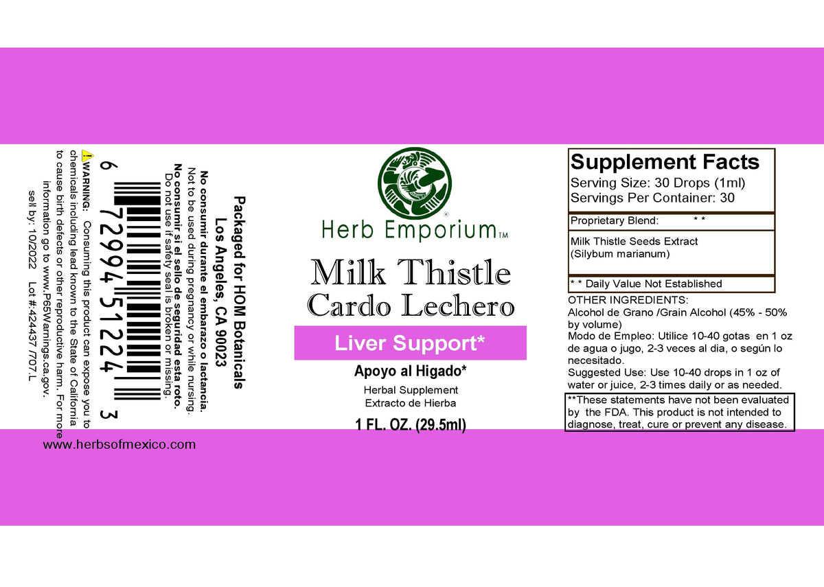 Herb Emporium Milk Thistle Seed Extract - 1 Fl Oz - image 2